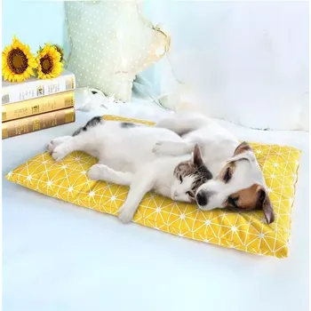 Pelíšek pro psa TopTechnology Zimní silná hřejivá spací podložka pro domácí zvířata, velikost L (žlutá)