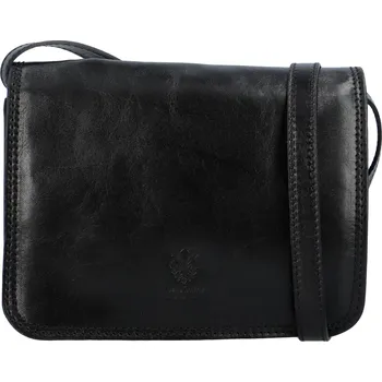 Kabelka Dámská kožená crossbody v pevném provedení Silvia, černá