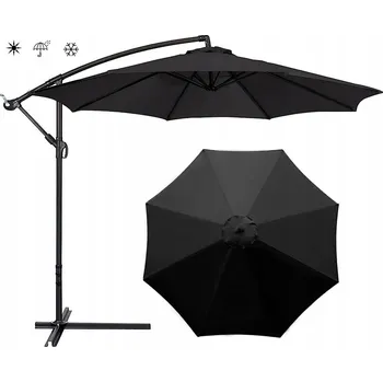 Stínicí technika Potah slunečníku zahradního 8 ramen 300 cm černý