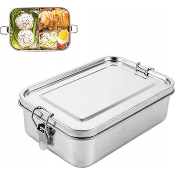 Svačinový box Vodotěsný Lunchbox 1400 ml Svačinový box s klipsy do školy, na hory, na lyže