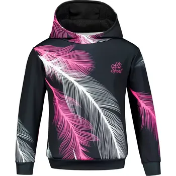 Chlapecká mikina Dětská funkční mikina premium ALTISPORT VOJ/ALK001MI01 ČERNÁ/RŮŽOVÁ 122