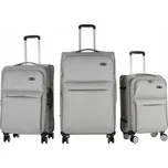 Aga Travel Sada cestovních kufrů, světle šedá, tvrdý ABS plast, 189 l