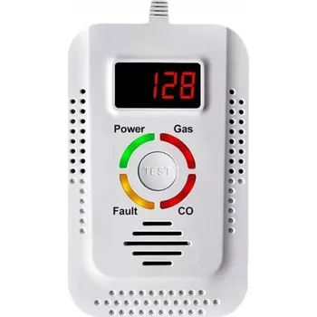 Bezpečnostní detektor 2 W 1 Propan Butan Czujnik Czadu AC90V-240V Zasilany Z Baterii Wykrywacz