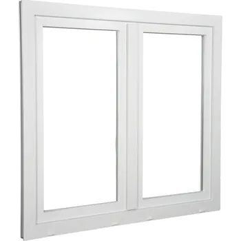 Okno ALUPLAST Plastové okno dvoukřídlé bílé 80x110 Otvírání: Pravé, Zasklení: Dvojsklo Ug= 1,1