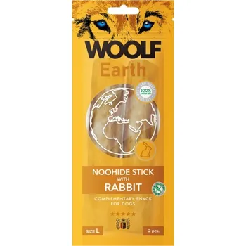 Pamlsek pro psa WOOLF Snack WOOLF pochoutka Earth NOOHIDE L Sticks with Rabbit 85g