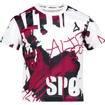 Chlapecké tričko Dětské funkční triko premium ALTISPORT VOJ/ALK076TR01 WHITE/WINE 110