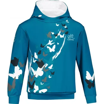 Chlapecká mikina Dětská funkční mikina premium ALTISPORT VOJ/ALK022MI01 PETROLEJOVÁ 134