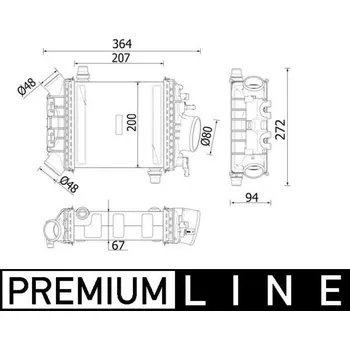 Chladič motoru Chladič turba MAHLE CI 547 000P