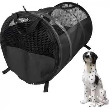 Taška pro psa a kočku TopTechnology Skládací taška na psa do auta - polštář na zadní sedadlo pro malé domácí mazlíčky (černá)