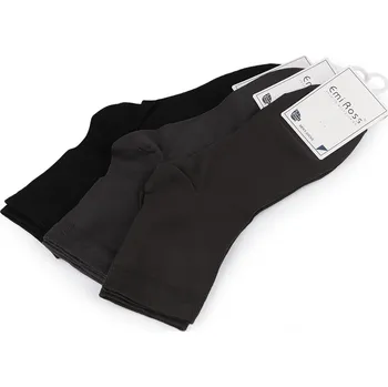 Dámské ponožky Pánské bavlněné ponožky Emi Ross hladké Varianta: 6 (vel. 39-42) mix náhodných barev tmavý, Balení: 3 pár