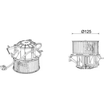 Ventilátor topení a klimatizace vnitřní ventilátor MAHLE AB 339 000P
