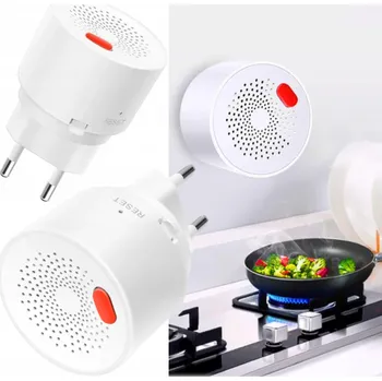 Zabezpečení domácnosti Chytrý detektor úniku hořlavých plynů Tuya Zigbee s akustickým a světelným alarmem, 230V