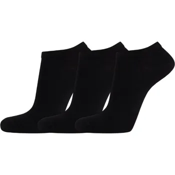 Dámské ponožky 3 PÁRY Černé bavlněné kotníkové ponožky - jemné a prodyšné Velikosti veselé ponožky: 35-38