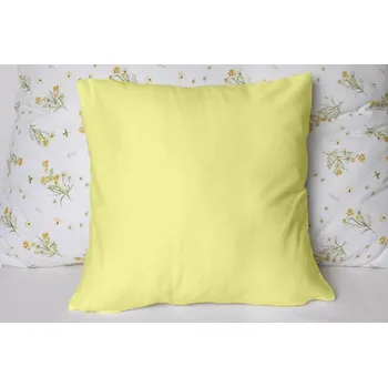 Dekorativní polštářek Polášek Jednobarevný povlak na polštář Jersey - Žlutá | 40 x 40 cm