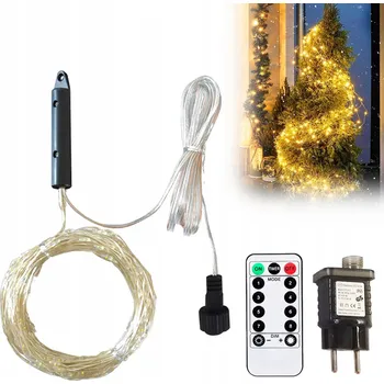 Vánoční dekorace SVĚTELNÝ ZÁVĚS LED VÁNOČNÍ OSVĚTLENÍ NA STROMEČEK 1M-100 LED Teplá bílá