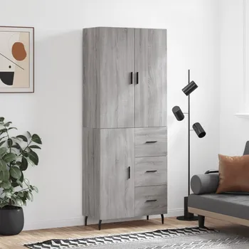 Příborník a kredenc zahrada-XL Skříň highboard šedá sonoma 69,5 x 34 x 180 cm kompozitní dřevo 3195921