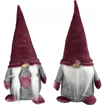 Vánoční dekorace Dekorativní SKŘÍTEK s plstěnou čepicí, vánoční, 25 cm