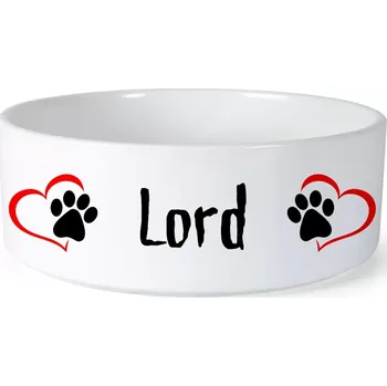 Miska pro psa Miska pro psa se jménem Lord (Keramická miska na krmivo pro psy)