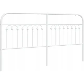 Ocelové čelo postele bílé 187x100 cm