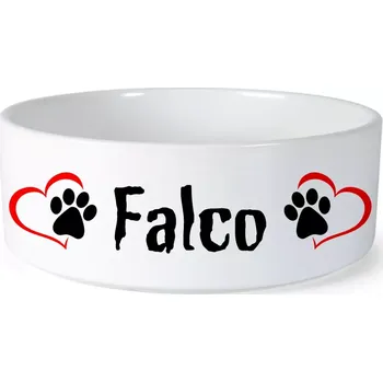 Miska pro psa Miska pro psa se jménem Falco (Keramická miska na krmivo pro psy)