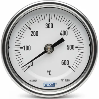 WIKA - Ursula Wiegand Ges.m.b.H. teploměr TG53.080/S 0/600°C, l1= 226mm 9"/1/4" 6,4mm, 1/2NPT zadní přip.,pevný z., IP66,