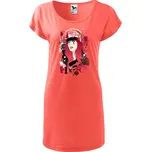 DOBRÝ TRIKO Dámské tričko/šaty Raining fire Velikost: 2XL, Barva: Korálová