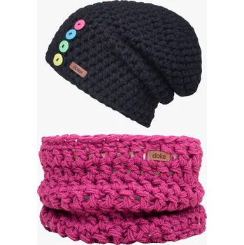 Čepice Doke Dětský set háčkovaná čepice a nákrčník bc do 11 let