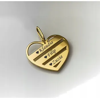 Přívěsek Zlatý přívěsek Srdíčko k gravírování - au 585 Zlatá