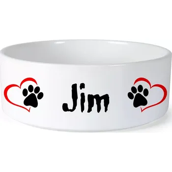 Miska pro psa Miska pro psa se jménem Jim (Keramická miska na krmivo pro psy)