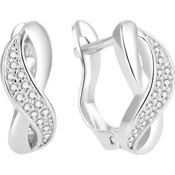 Náušnice Beneto Elegantní stříbrné náušnice se zirkony AGUC1861