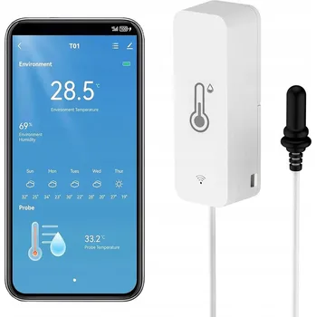 Domácí teploměr TUYA SMART LIFE SENZOR TEPLOTY WIFI