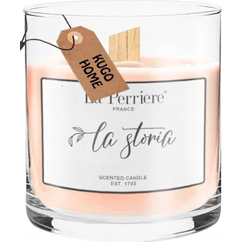 Svíčka LA PERRIERE LA STORIA SOJOVÁ PŘÍRODNÍ SVÍČKA VONNÁ SVÍČKA VE SKLE