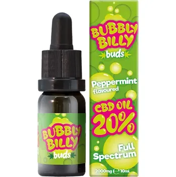 CBD Vyzkoušejte nový CBD olej z nabídky Bubbly Billy Buds s příchutí máty.