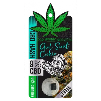CBD 9% CBD Hash Girl Scout Cookie od společnosti Euphoria.