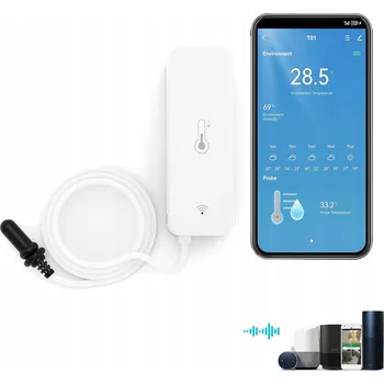 Domácí teploměr Teploměr s vlhkoměrem a WiFi TUYA Smart + Externí senzor