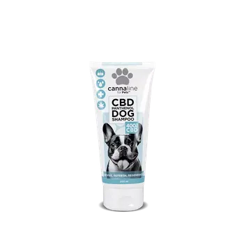 Kosmetika pro psa Cannaline CBD Panthenol Dog Shampoo je šetrný šampon pro psy, který pečuje o srst a chrání pokožku. Díky obsahu CBD podporuje regeneraci a panthenol zajišťuje hydrataci a ochranu. Jemně čistí i citlivou pokožku, což ho činí ideálním pro dospělé psy i štěň