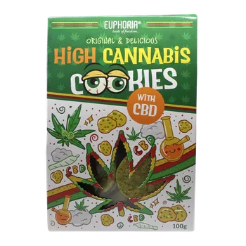 Cereální sušenky s CBD a mletými konopnými výlisky.