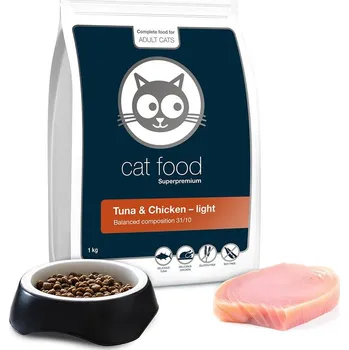 Krmivo pro kočku PetGourmet Superprémiové krmivo pro kočky LIGHT - tuňák a kuřecí 1 kg Jednorázově