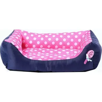 Pelíšek pro psa TopTechnology Kreslený Pet Kennel Hranatá Podložka pro Malé a Střední Zvířata, Varianta: M (Růžová)