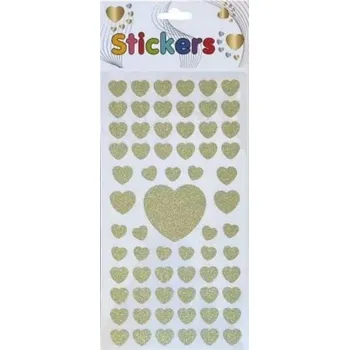 samolepka SAMOLEPKY DEKORAČNÍ BROKÁTOVÉ SRDCE SRDÍČKA ZLATÉ