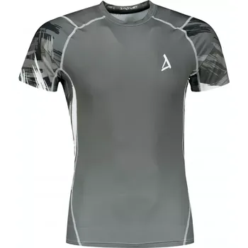 Pánské funkční kompresní tričko s krátkým rukávem premium ALTISPORT VOJ/ALM039TR04 ŠEDÁ M