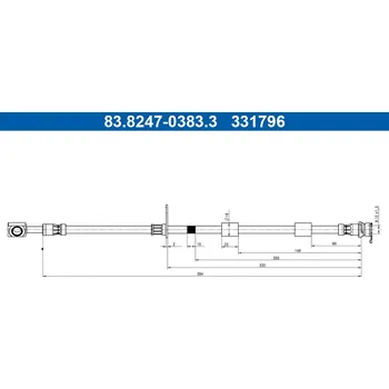 Brzdová hadice ATE 83.8247-0383.3 Flexibilní brzdová hadice