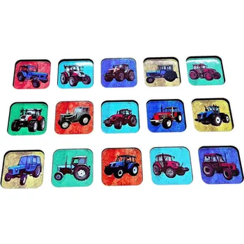 Pexeso pexeso traktory 30ks pevné kartičky 5x5 cm (traktorové pexeso)