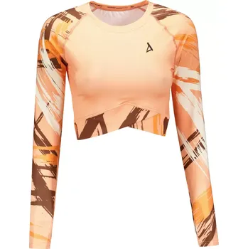 Dámský funkční crop top s dlouhým rukávem premium ALTISPORT VOJ/ALW039TR04 ORANŽOVÁ XXXL