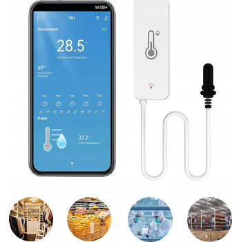 DETEKTOR TEPLOTY A VLHKOSTI Tuya WiFi