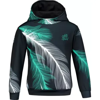 Chlapecká mikina Dětská funkční mikina premium ALTISPORT VOJ/ALK001MI01 ČERNÁ/TYRKYSOVÁ 110