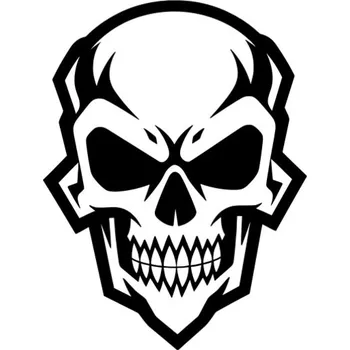 Samolepicí dekorace na vozidlo Samolepka lebka na auto a motorku, tuning nálepka (6010)