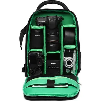 Multifunkční voděodolný zelený batoh pro fotoaparát a další příslušenství, 30 x 19 x 43 cm