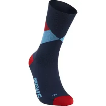 Mavic Graphic Classic vysoké ponožky blue/fiery red vel. M/L