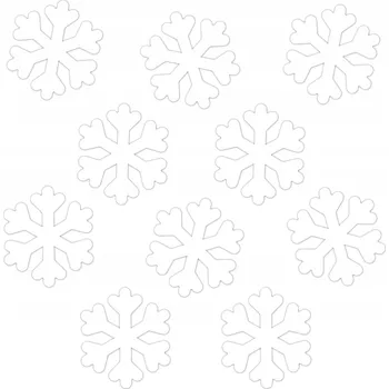 Vánoční dekorace ZIMNÍ DEKORACE - SNĚHOVÉ VLOČKY BÍLÉ VELKÉ (10 kusů) - LearnHow